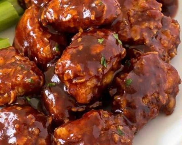 Fry BBQ Chicken.