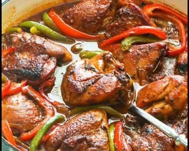 Brown Stew Chicken.