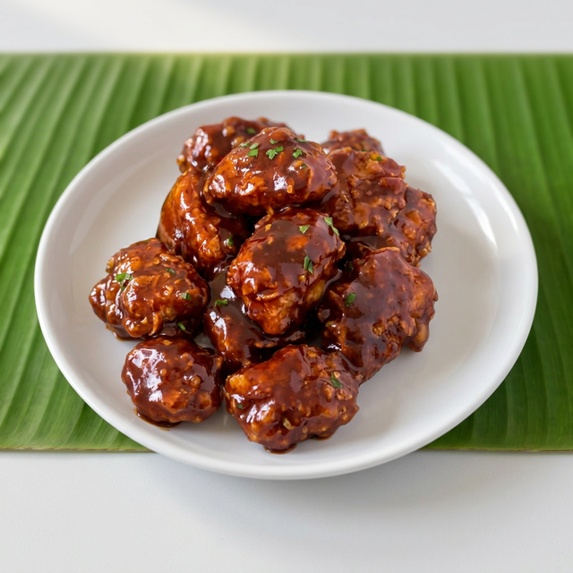 Fry BBQ Chicken.