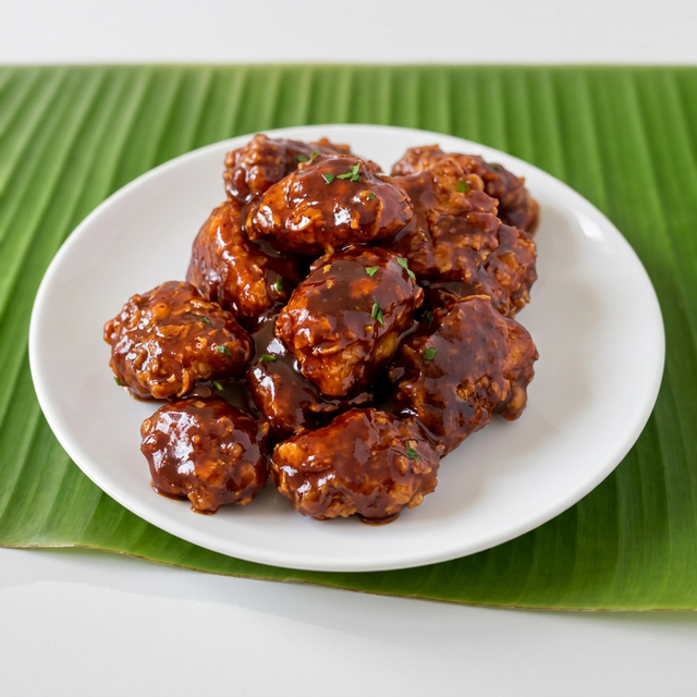 Fry BBQ Chicken.