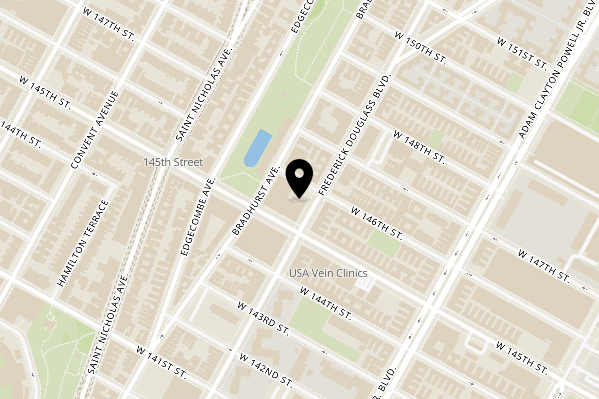 Map showing the location of King Barka Harlem on 2733 Frederick Douglass Blvd in New York